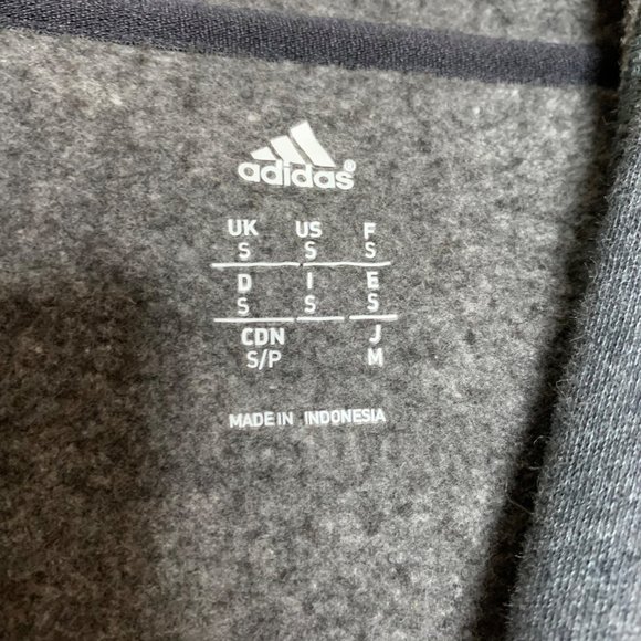 Adidas Hoodie Sweatshirt Hunter Orange Heather Gray Kangaroo Pouch Pocket S - Picture 4 of 7